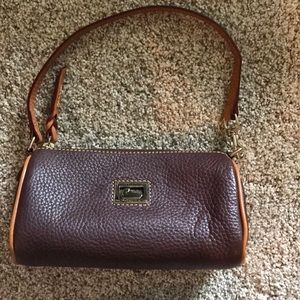 MINT Dooney and Bourke brown mini barrel purse